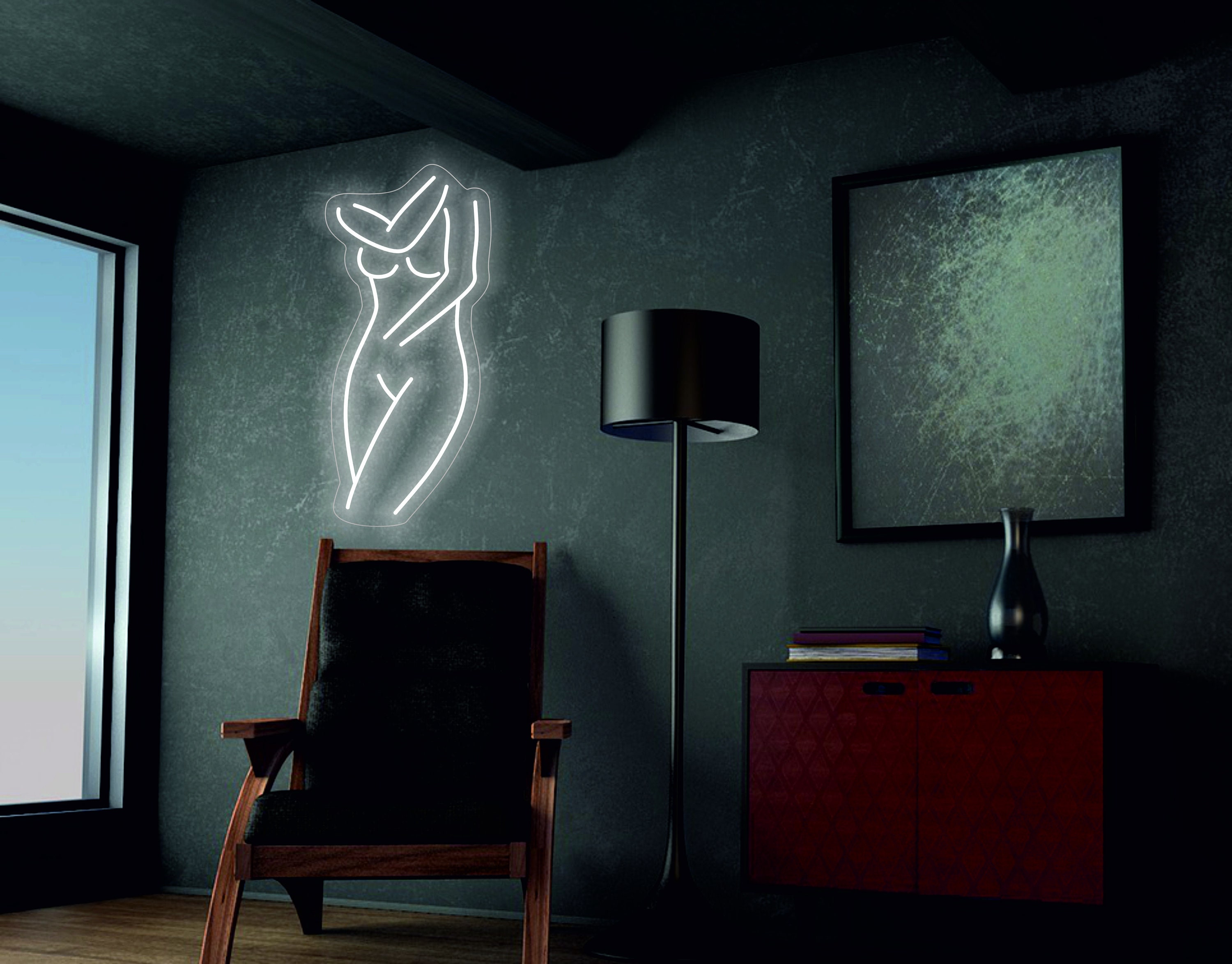 Female Body, Woman Silhouette, Led Naked Woman - Neon Sign, Woman Body Neon Sign, Lady Neon Sign, Neon Sign Female Custom Neon Sign