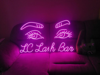 Neon Eyelashes Neon Sign, Home Decor Neon Sign, Neon Eyes LED Signs, Neon For Beauty Salon