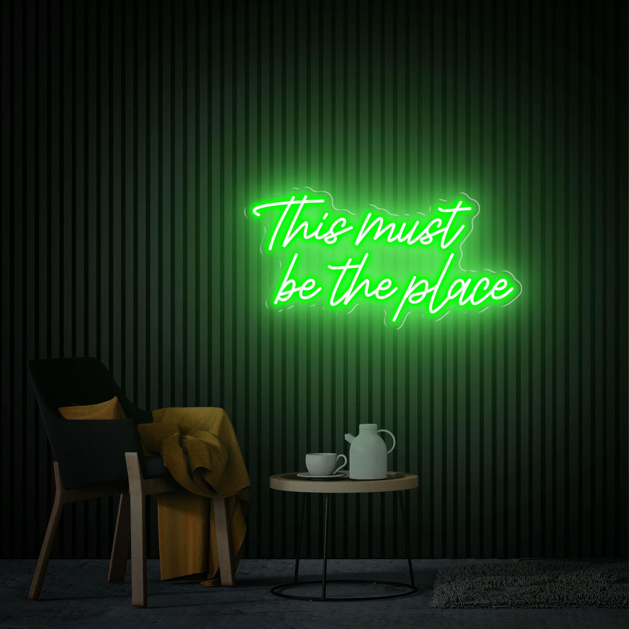 This Must Be The Place Neon Sign, Home Party Decor, Custom Wall Decor, Led Sign Wall Art, Neon Lights Wedding Decor, Personalized Gifts