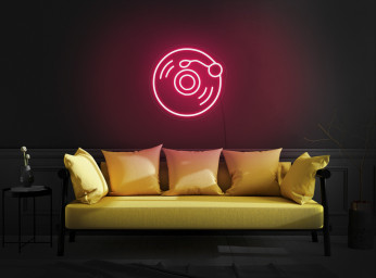 Vinyl Record Neon Sign, Vinyl Record Led Sign, Vinyl Record Wall Decor, Neon Sign Bedroom, Neon Light Sign For Wall