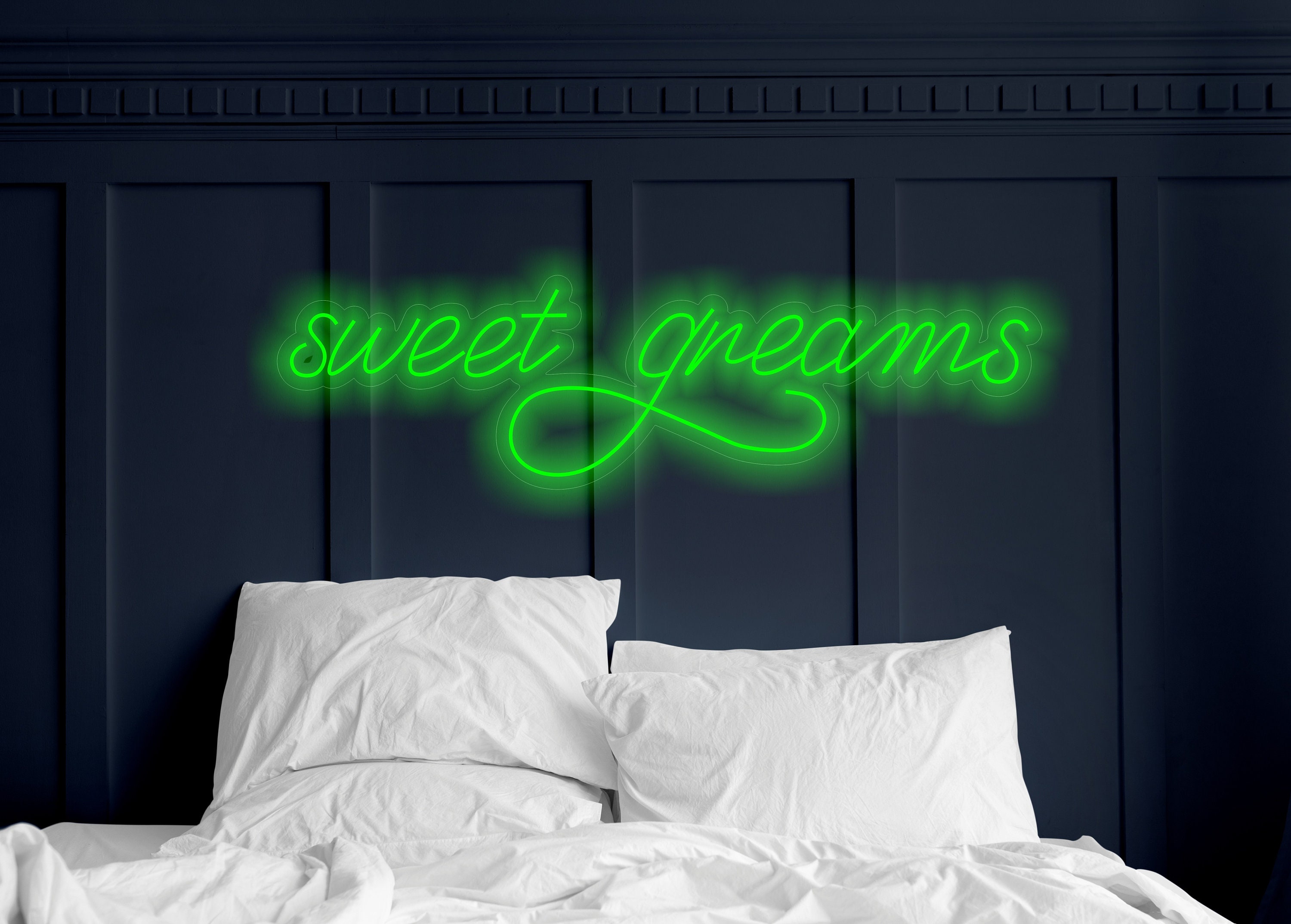 Sweet Dreams Neon Sign, Sweet Dreams Bedroom Wall Decor Over The Bed, Minimalist Large Neon Wall Art, New Homemade Decor Gift