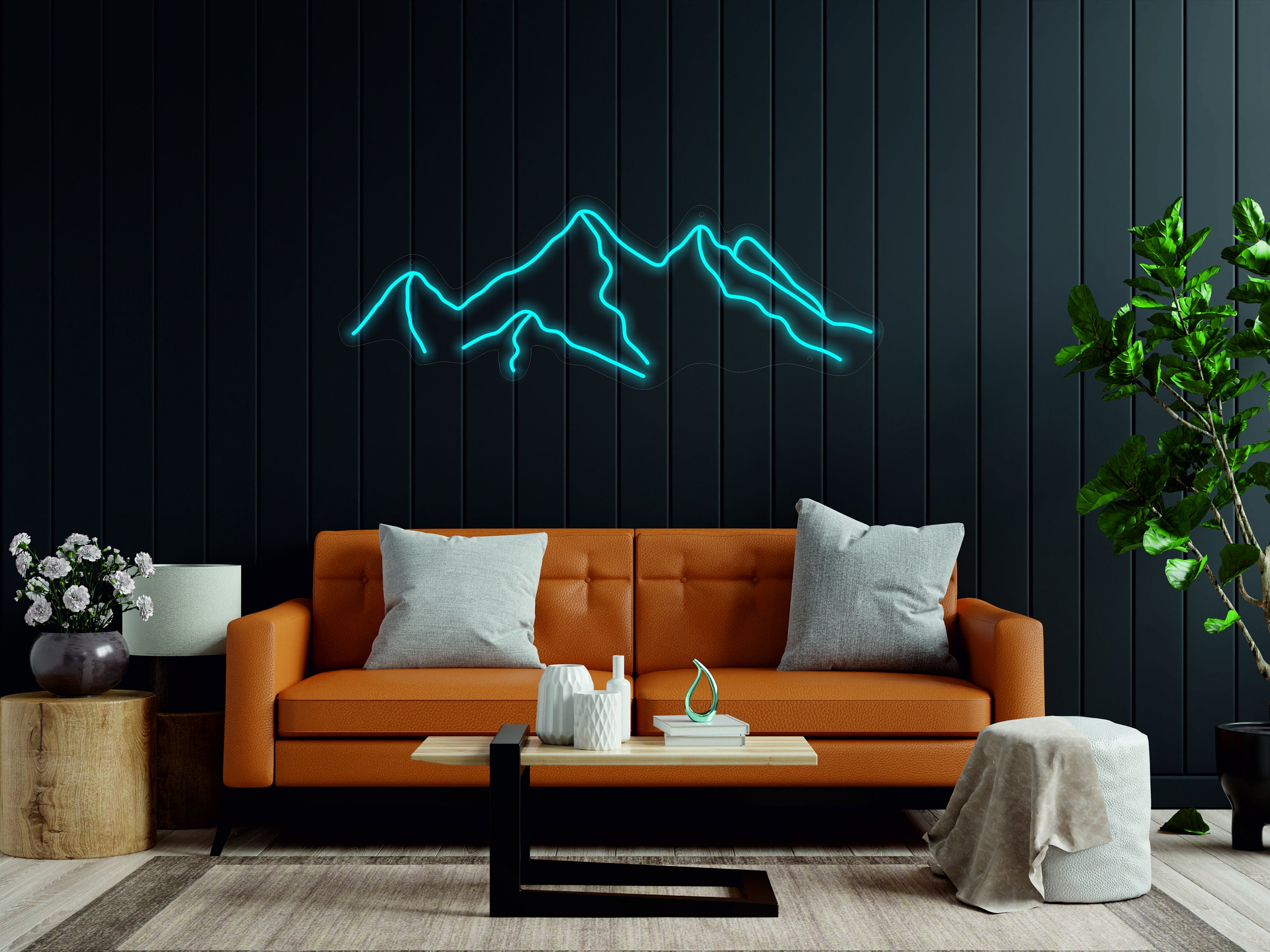 Mountains Neon Sign, Wall Decor Montains Led Light, Natural Neon Sign