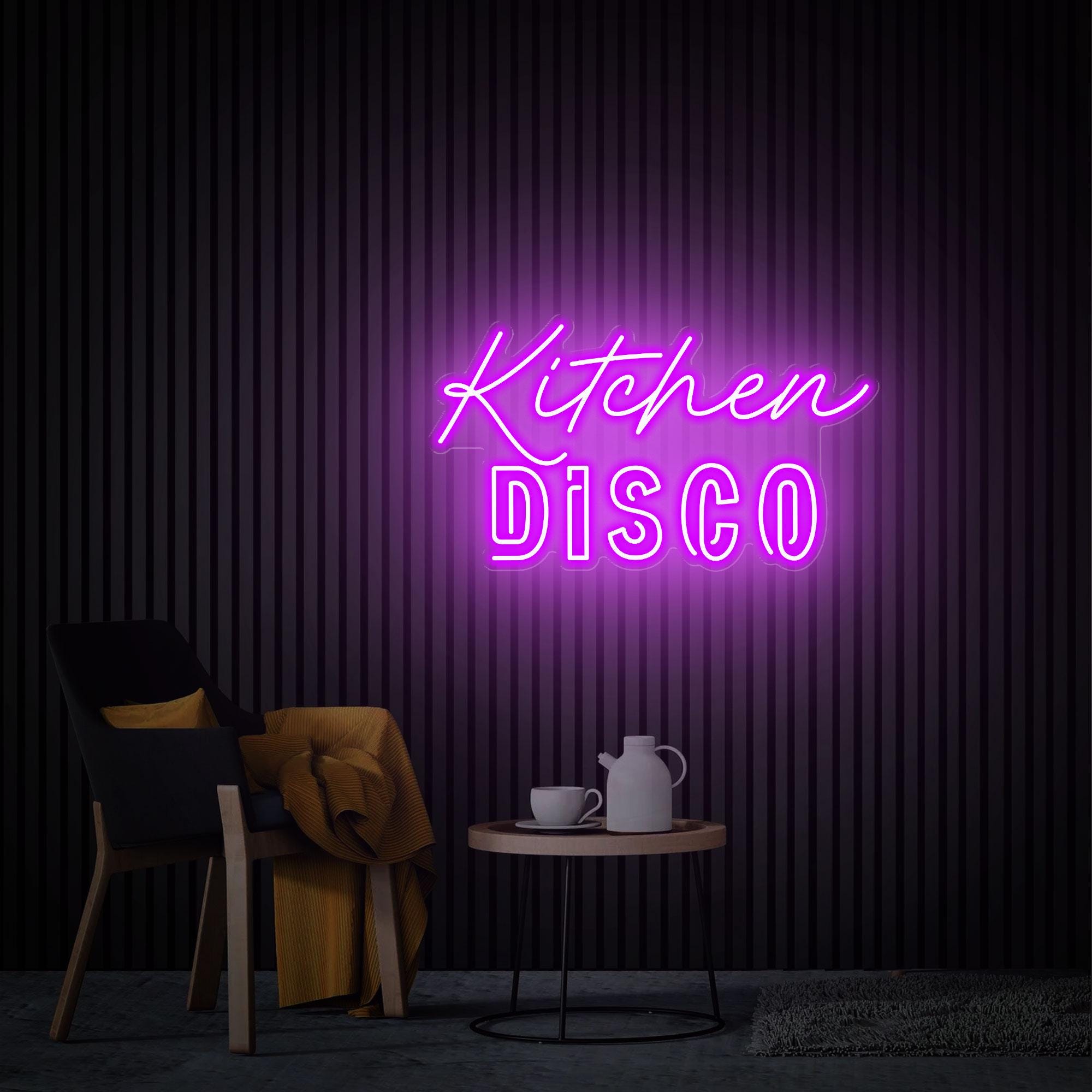 Kitchen Disco Neon Sign, Kitchen Disco Sign, Kitchen Neon Decor, Bar Wall Decor, Handmade Neon Gifts Sign For Mom, Custom Neon Sign Kitchen