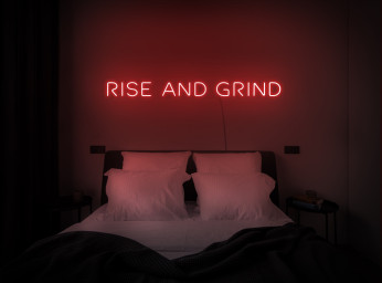 Rise and Grind Neon Sign, Rise and Grind Led Sign, Rise and Grind Sign, Motivational Neon Sign, Inspirational Neon Sign, Neon Sign Bedroom
