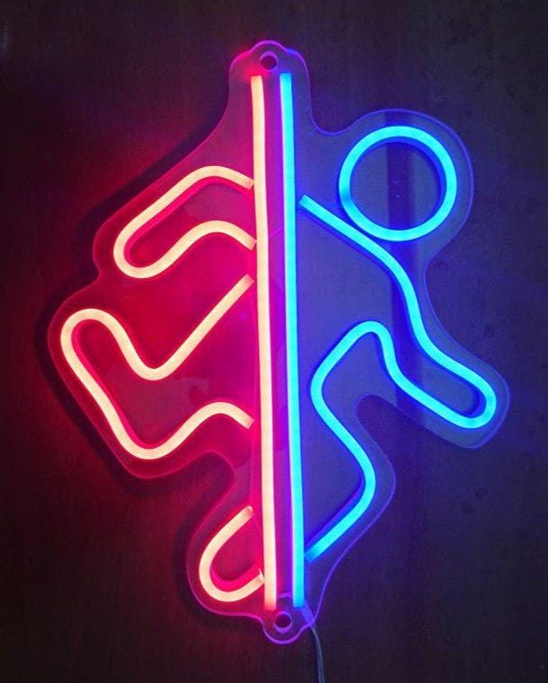 Portal Neon Sign, Gamer Neon Sign, Multicolor Neon Sign, Modern Neon Sign, Game Room Neon Sign, Portal Wall Art Decor