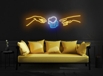 Hands Of God Neon Sign, Beer Mug Neon Sign, Beer Neon Light, Beer Light Up Sign, Bar Neon Light Sign, Alcohol Neon Sign