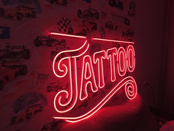 Tattoo Neon Sign, Tattoo Led Sign, Tattoo Art, Best Gift, Shop Neon Sign, Neon Tattoos, Wall Decor Neon Sign