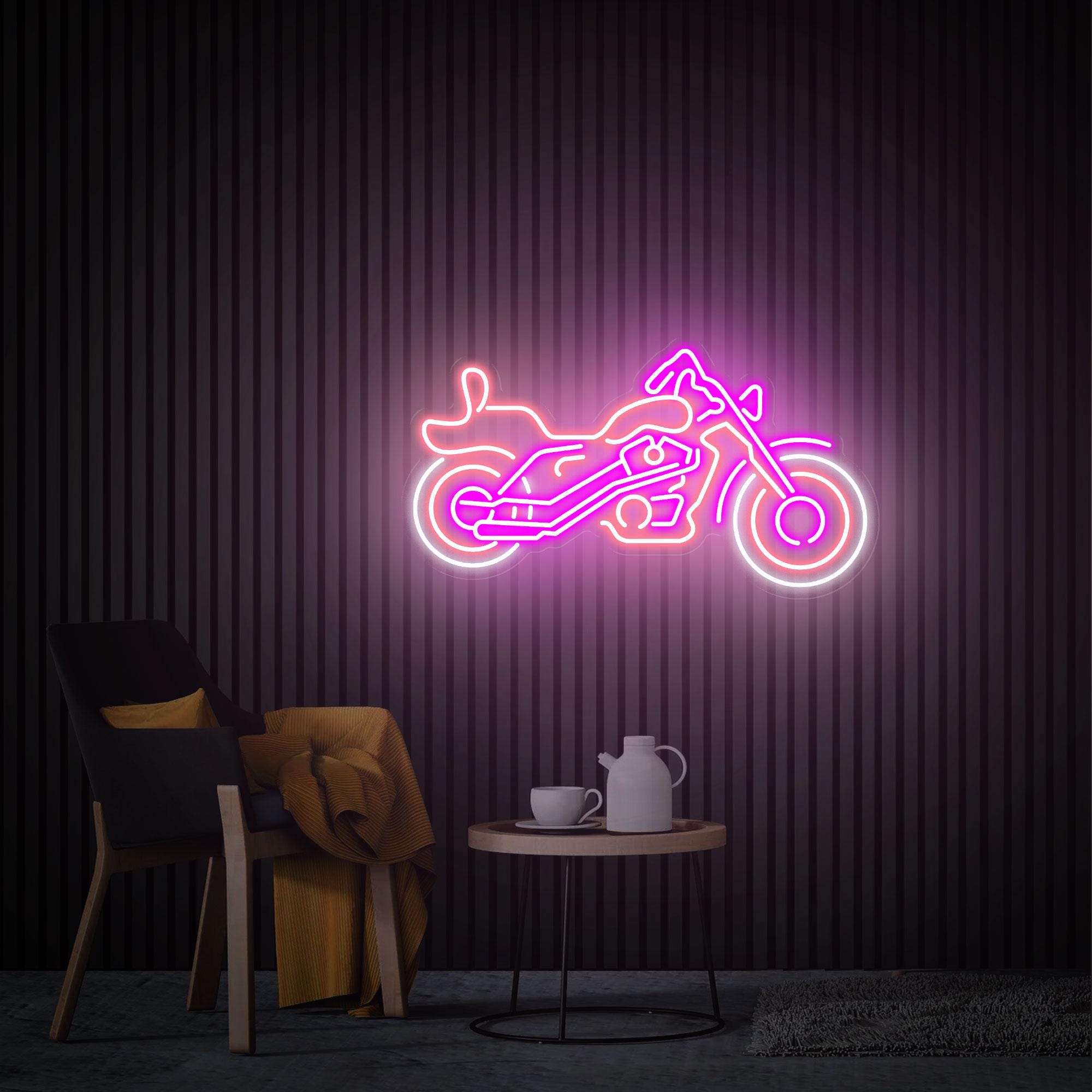 Motorcycle Neon Sign, Custom Motorcycle Neon Retro Light, Motorcycle Decor Wall Decor Gift for Dad Home Garage Deocr, Motorcycle Neon Art