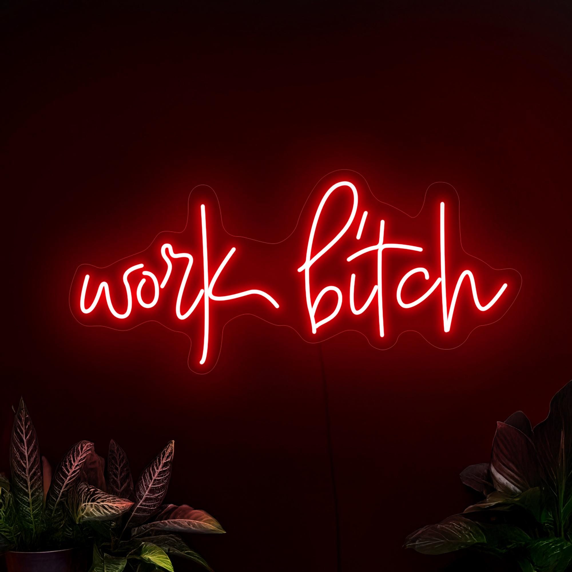 Work Bitch Neon Sign, Work Bitch Led Sign, Work Led Sign, Quote Neon Sign, Funny Neon Sign, Led Neon Sign Wall Decor, Work Wall Art Decor