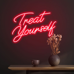 Treat Yourself Neon Sign, Quote LED Sign, Neon Signs For Home