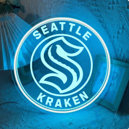 Seattle Kraken Ice Hockey Laser Sign Wall Decor