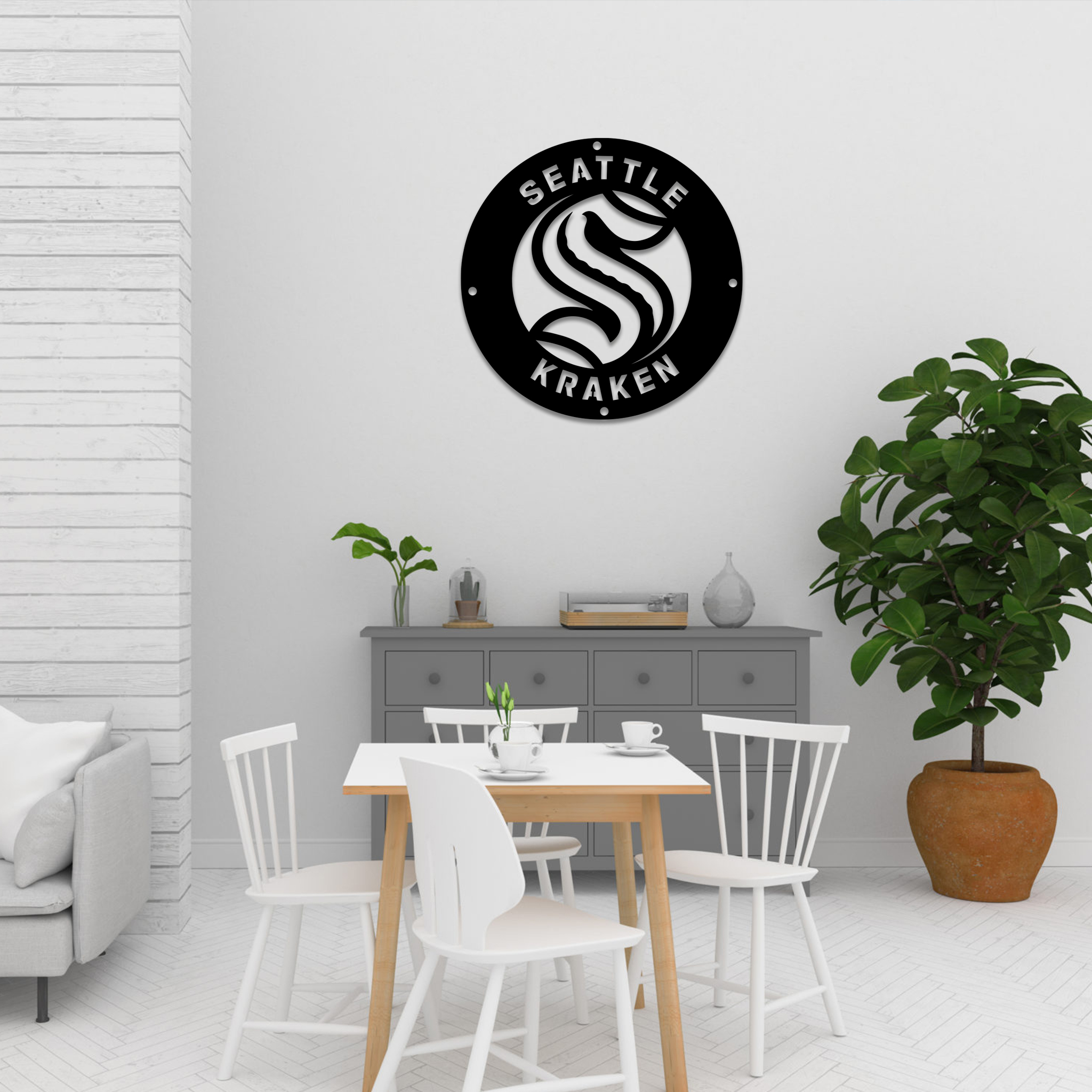 Seattle Kraken Ice Hockey Metal Sign Wall Decor