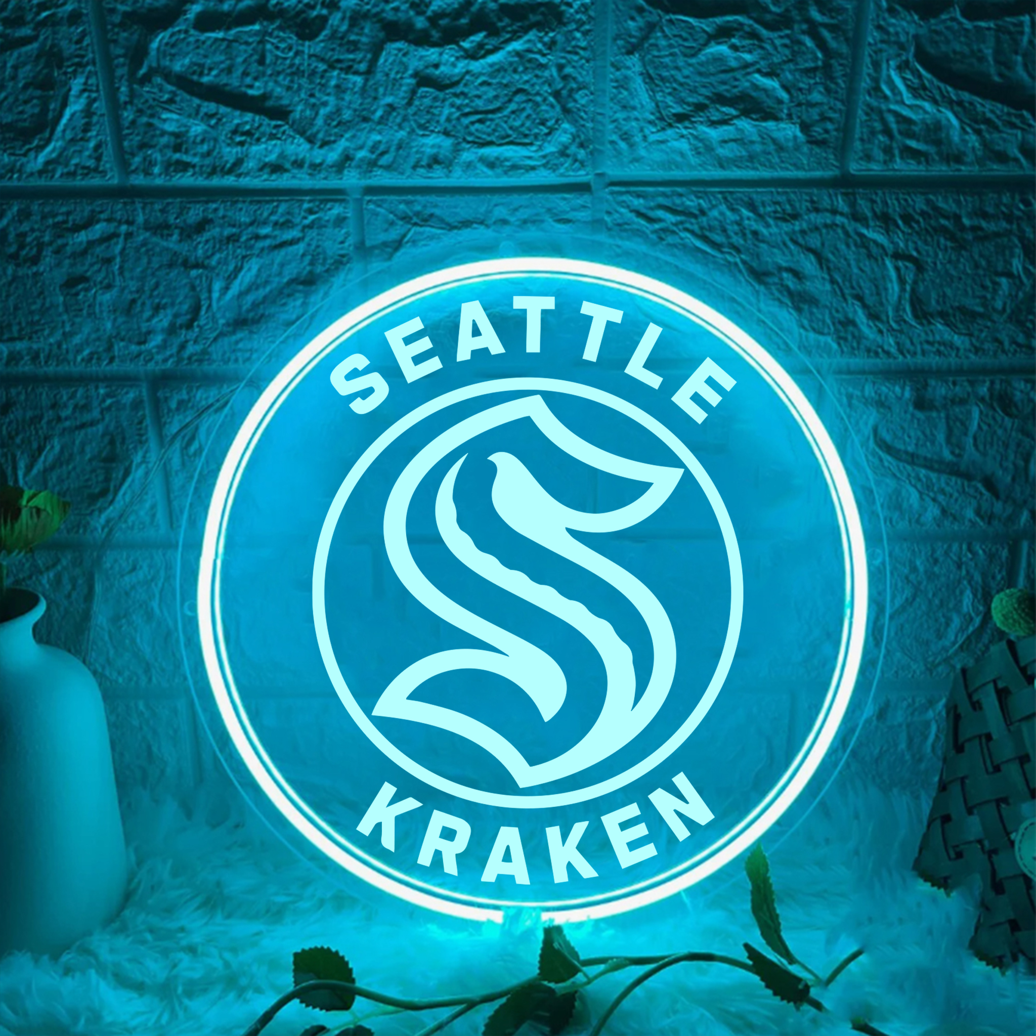 Seattle Kraken Ice Hockey Laser Sign Wall Decor