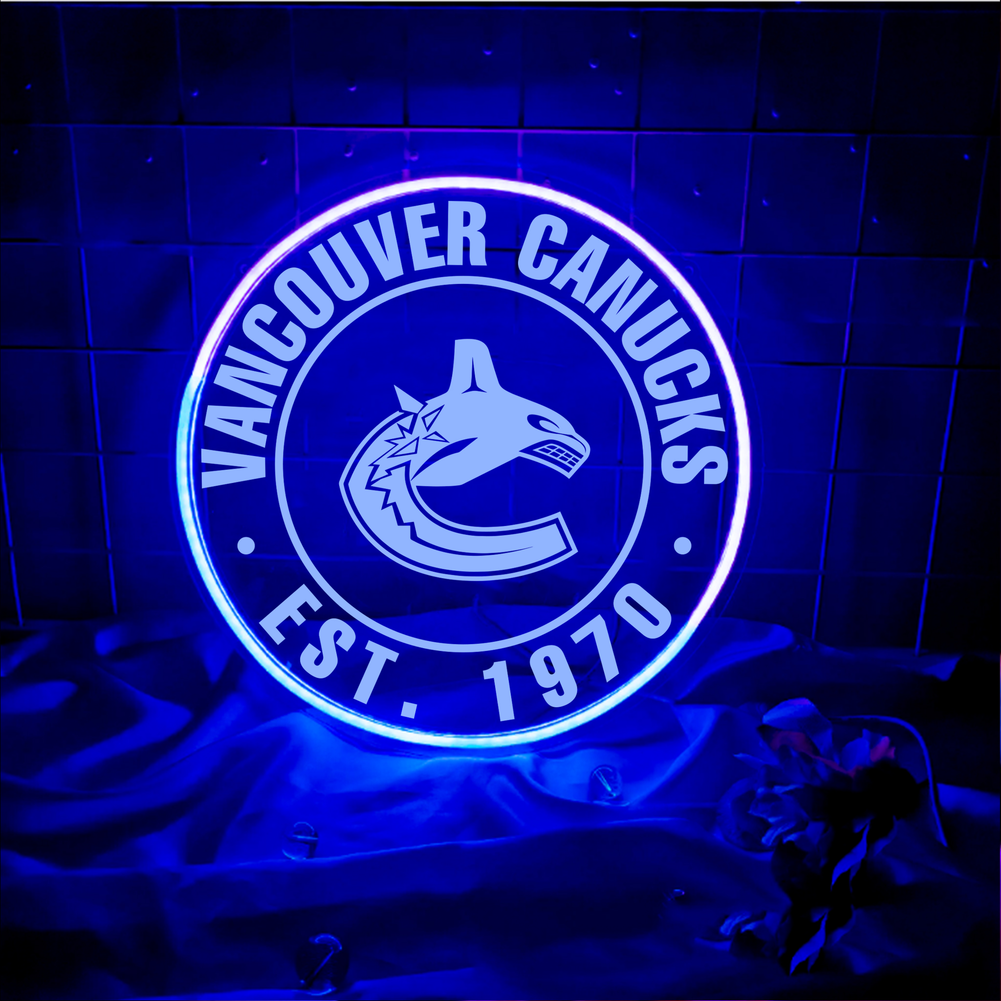 Vancouver Canucks Ice Hockey Laser Sign