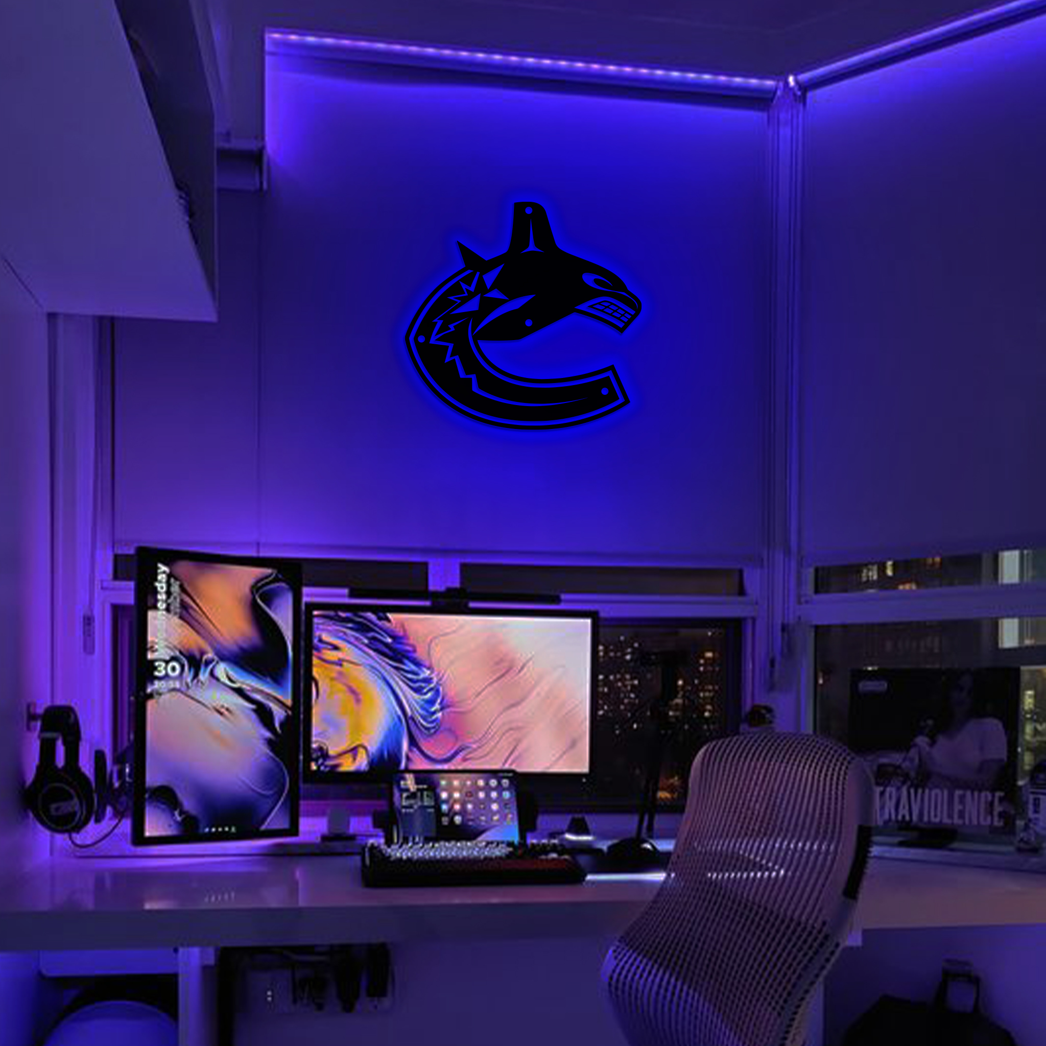 Vancouver Canucks Ice Hockey Metal Signs Wall Decor