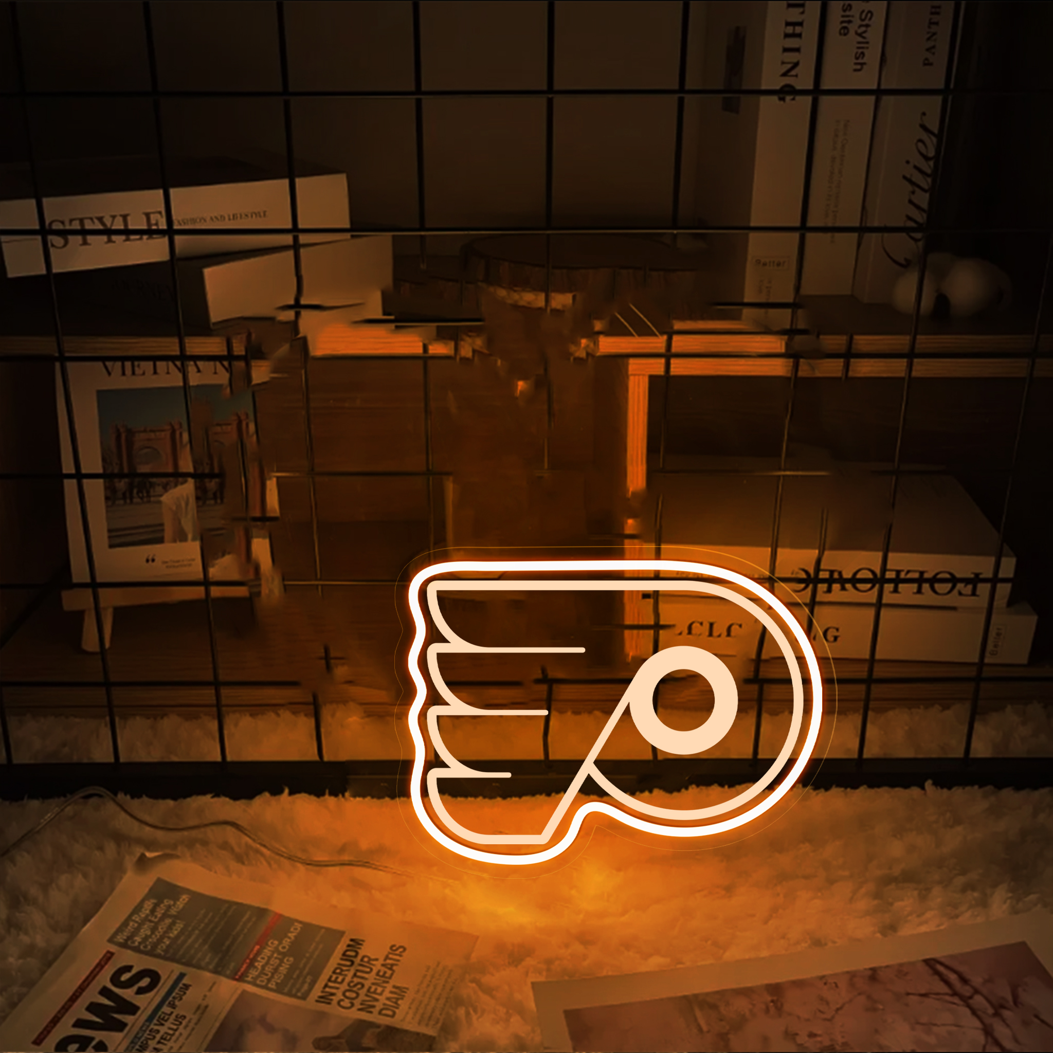 Ice Hockey Philadelphia Flyers Laser Signs Wall Decor