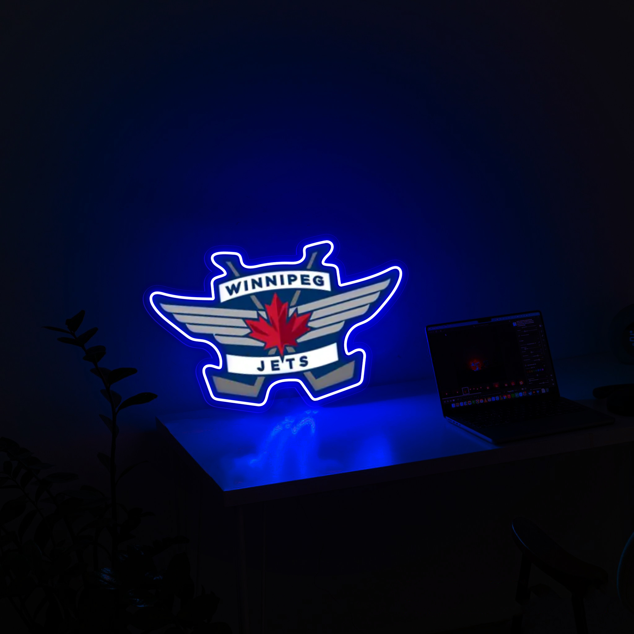 Ice Hockey Winnipeg Jets UV Sign Wall Decor