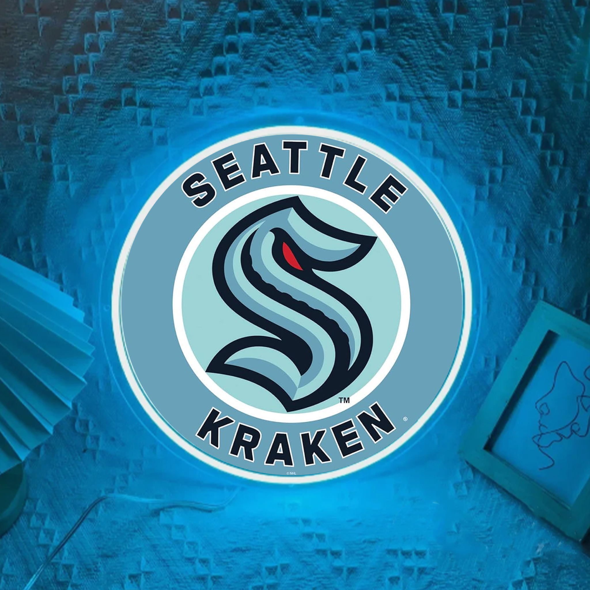 Seattle Kraken Ice Hockey UV Sign Wall Decor