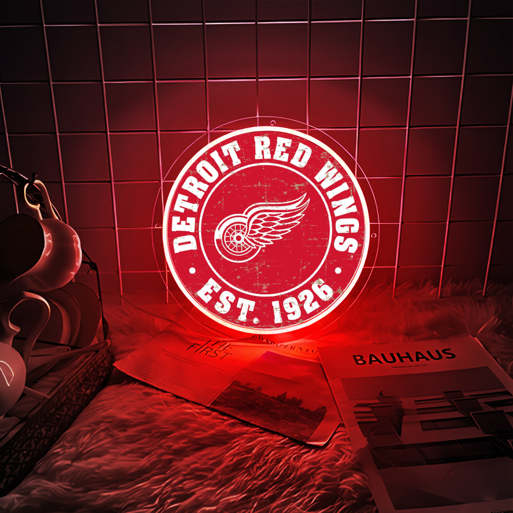 Ice Hockey Detroit Red Wings UV Sign