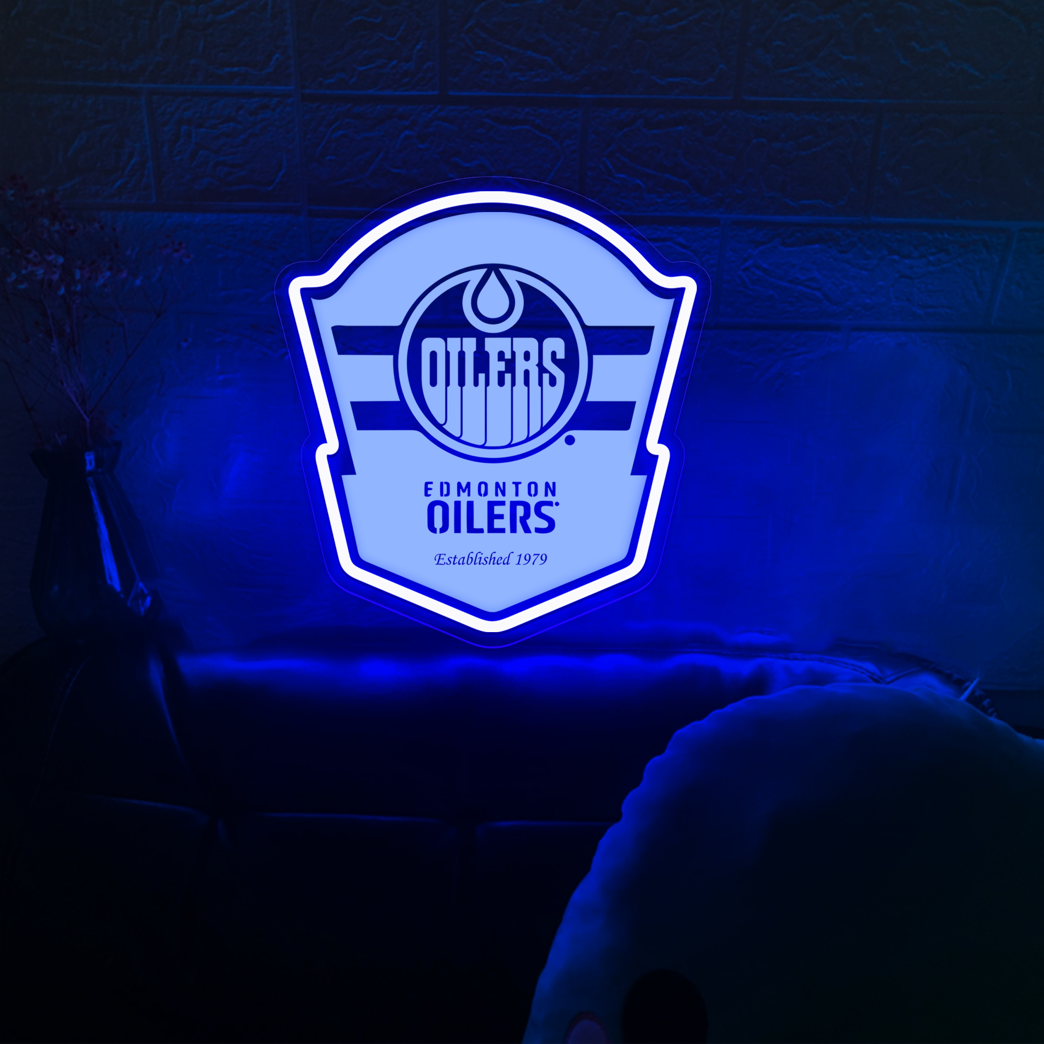 Edmonton Oilers Ice Hockey Laser Signs Wall Decor