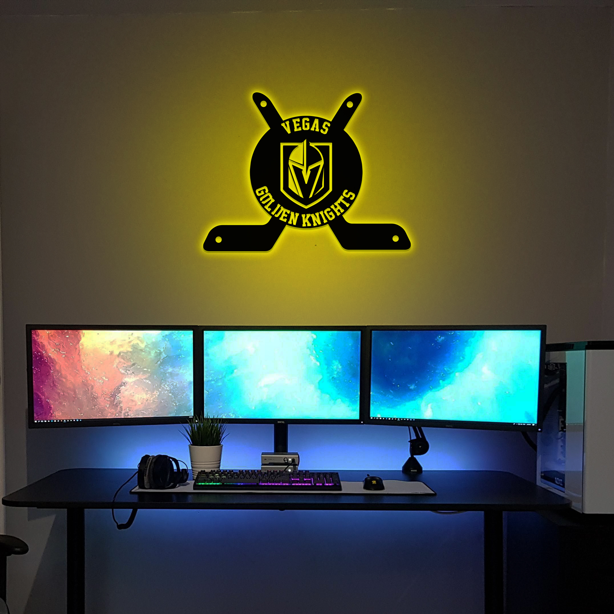 Vegas Golden Knights Ice Hockey Metal Signs Wall Decor