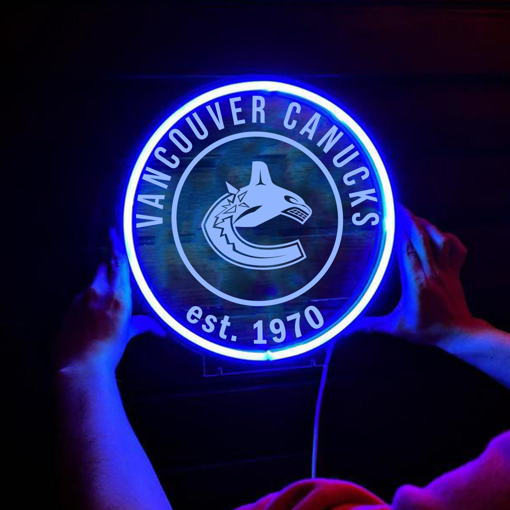 Vancouver Canucks Ice Hockey Laser Signs