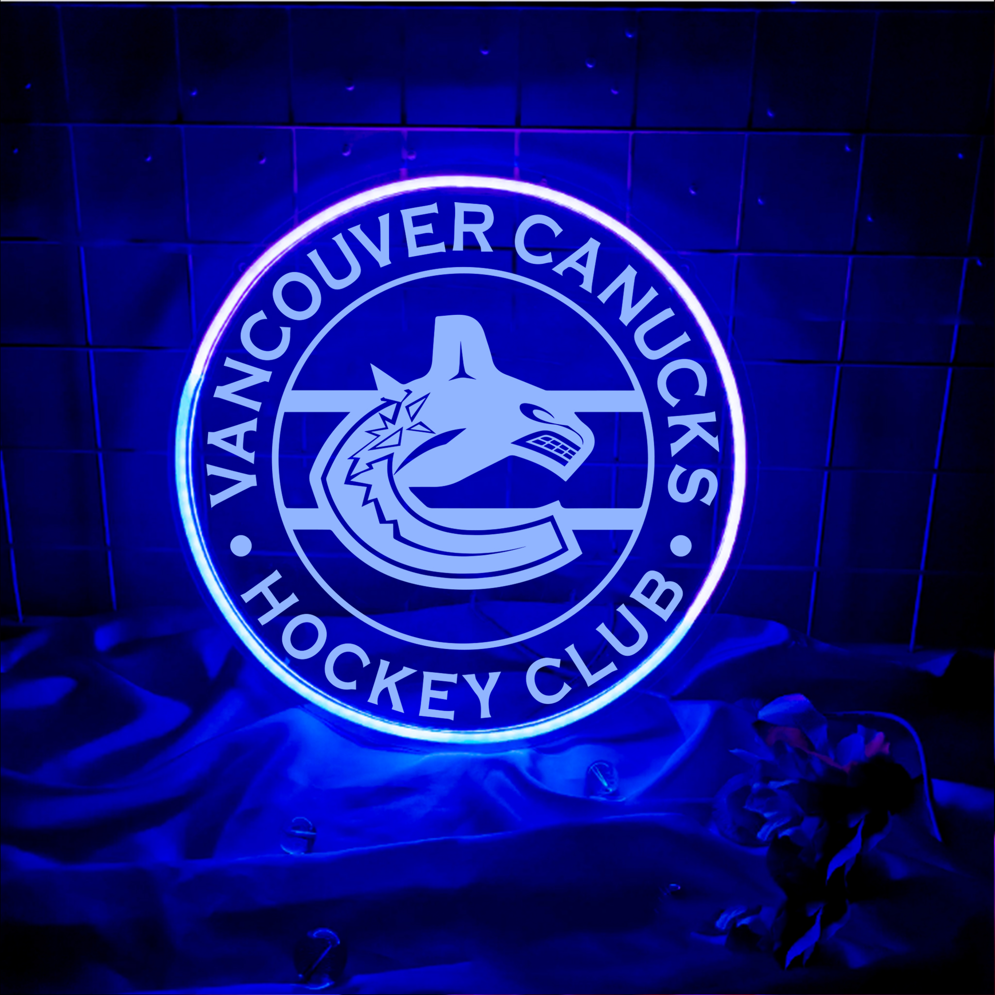 Vancouver Canucks Ice Hockey Laser Sign Wall Decor