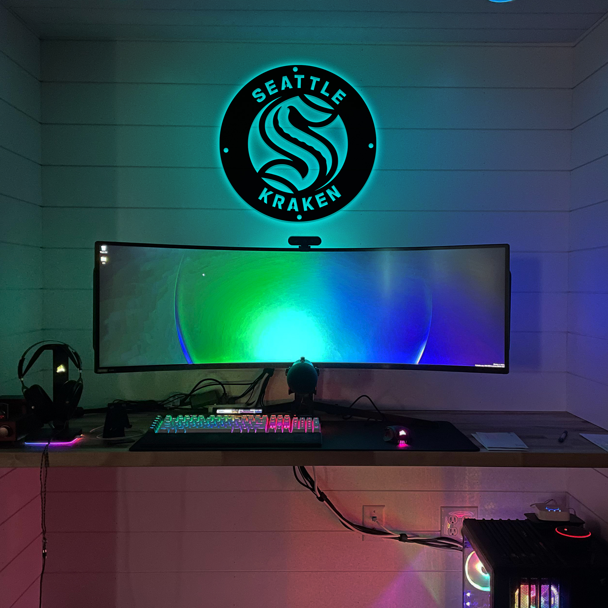 Seattle Kraken Ice Hockey Metal Sign Wall Decor