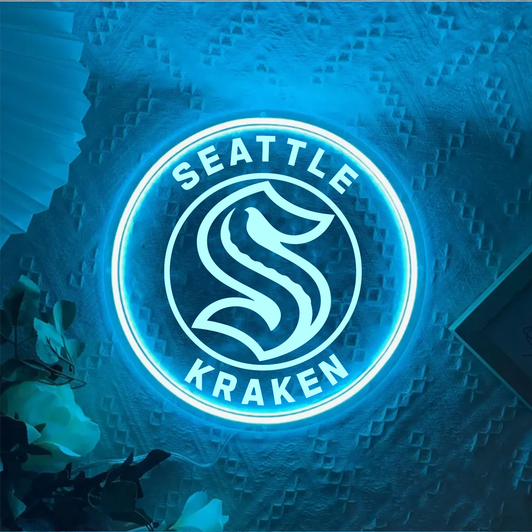 Seattle Kraken Ice Hockey Laser Sign Wall Decor