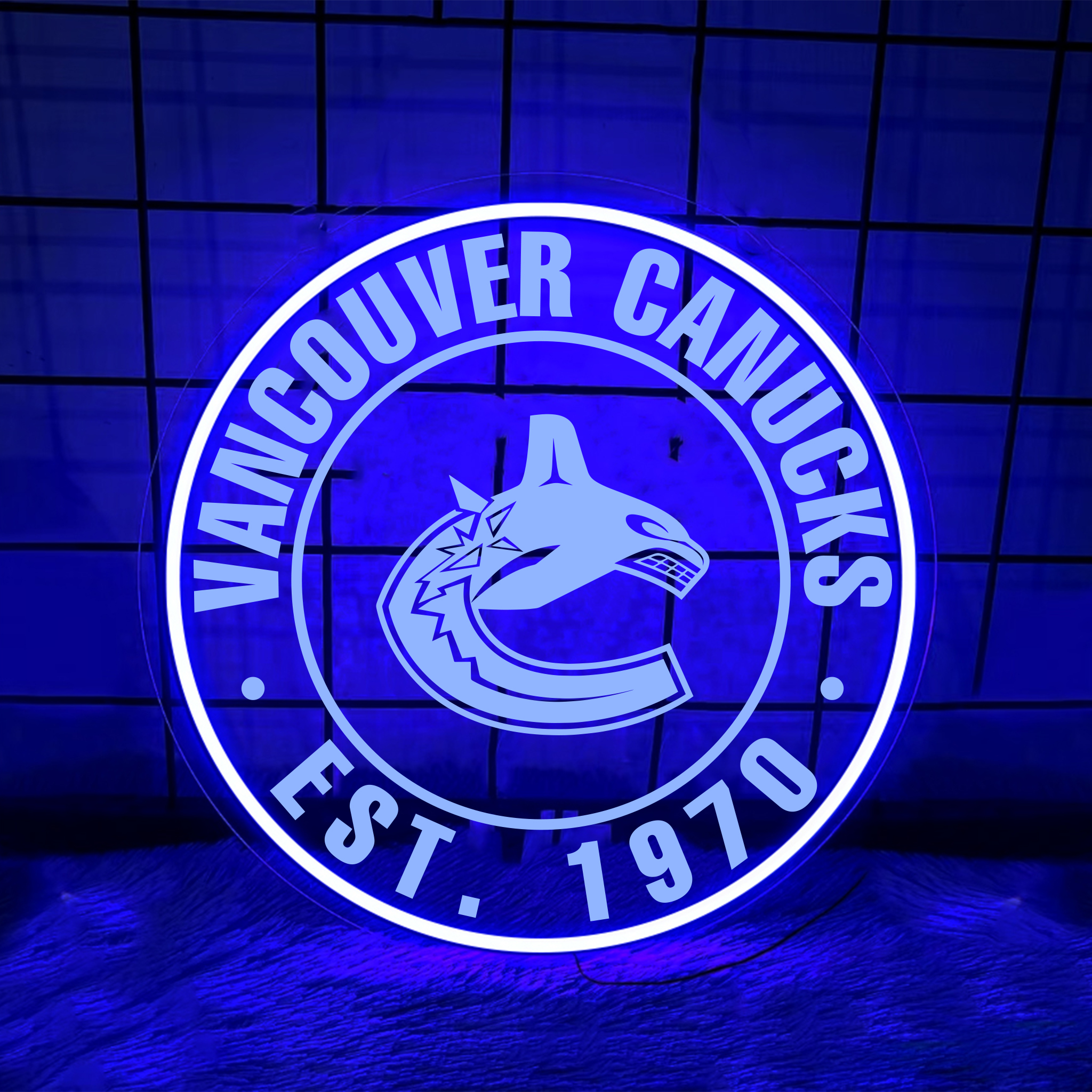 Vancouver Canucks Ice Hockey Laser Sign