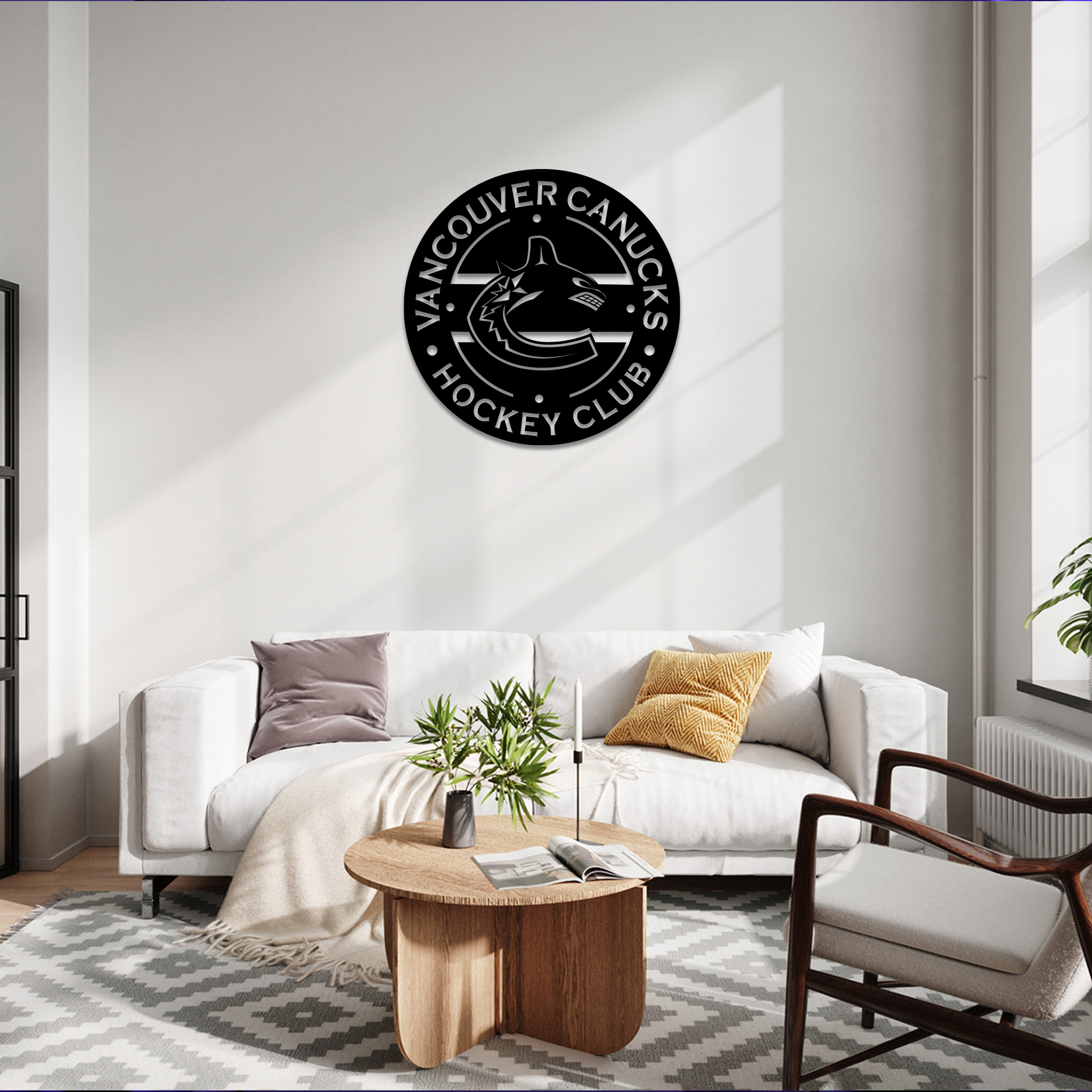 Vancouver Canucks Ice Hockey Metal Sign Wall Decor