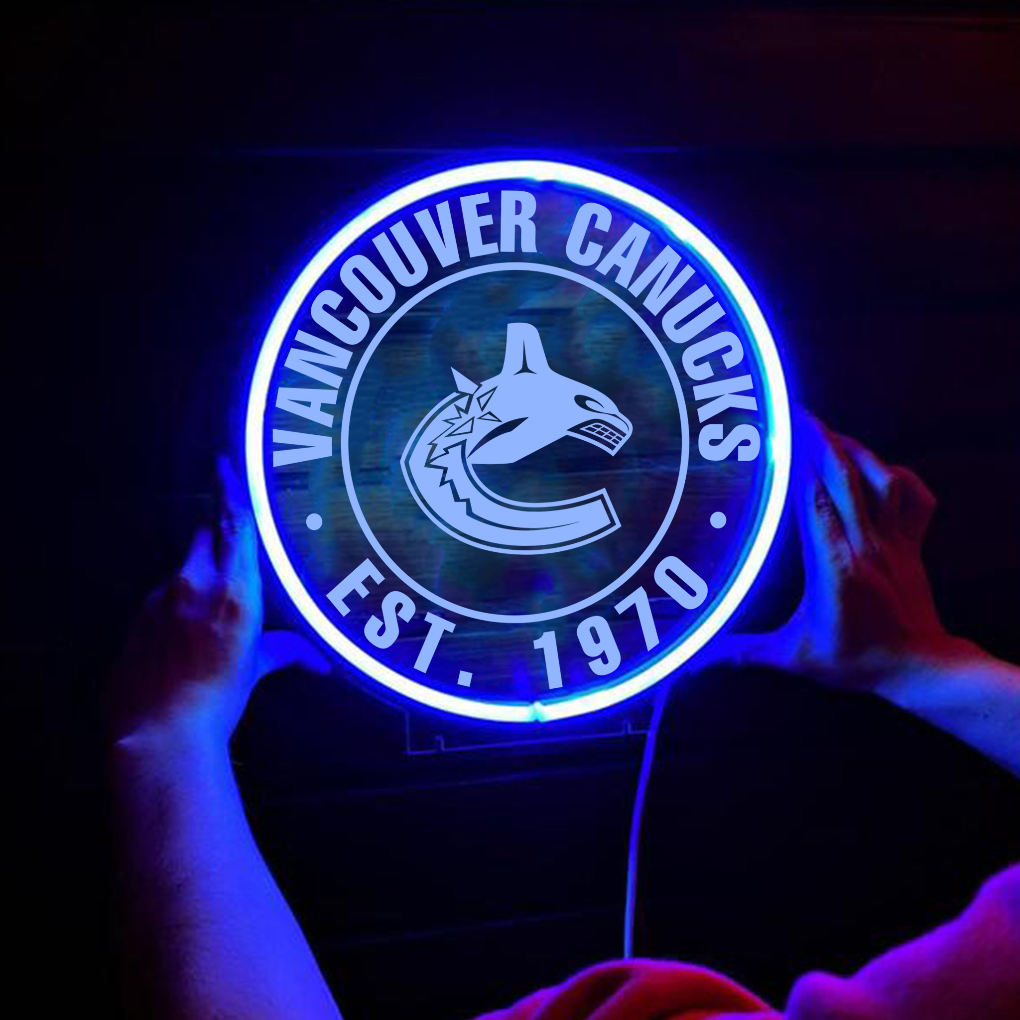 Vancouver Canucks Ice Hockey Laser Sign