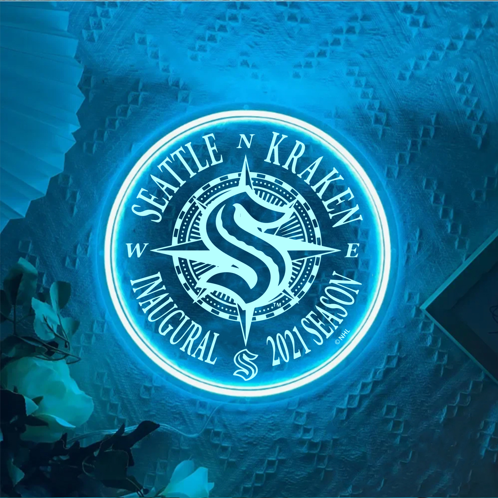 Seattle Kraken Ice Hockey Laser Signs Wall Decor