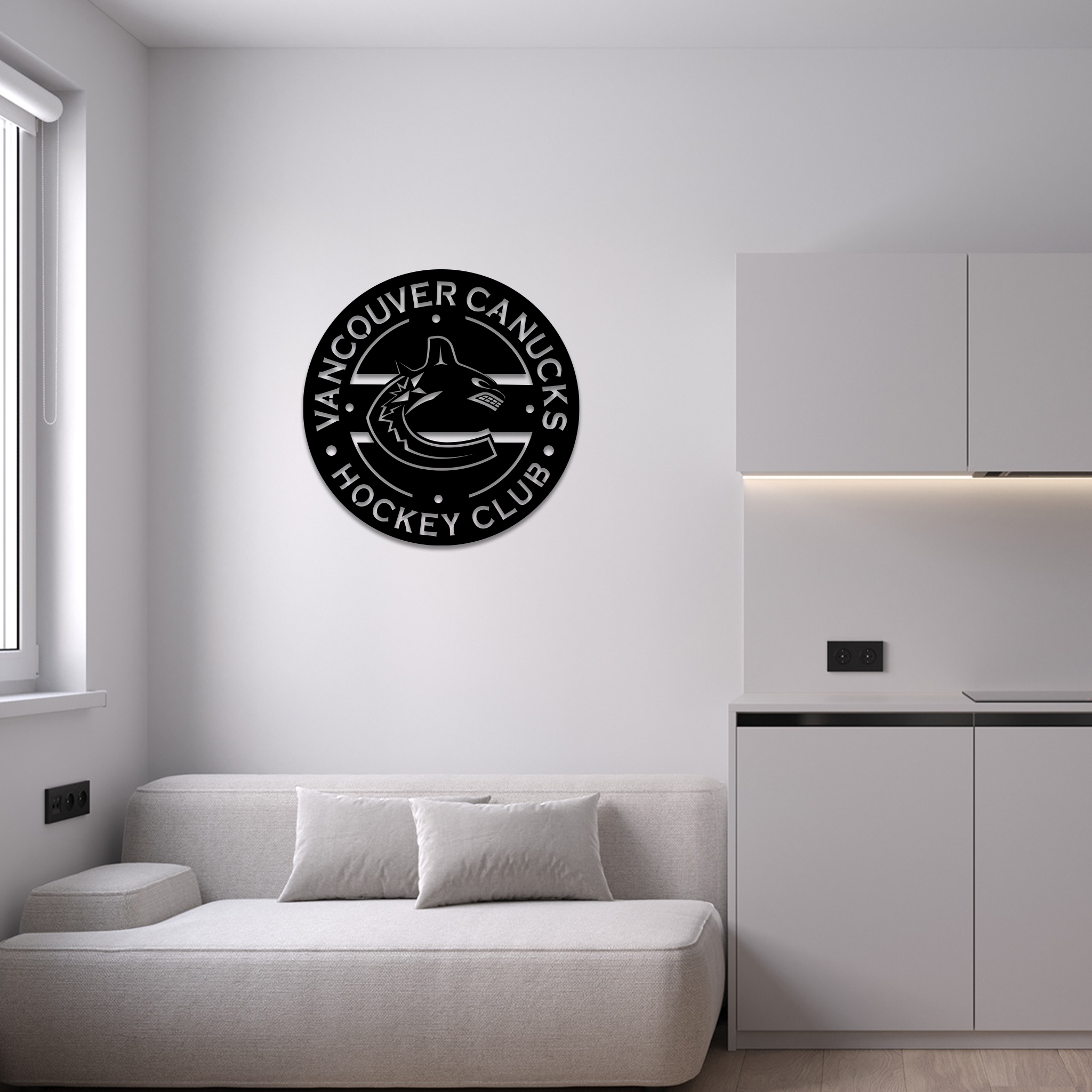 Vancouver Canucks Ice Hockey Metal Sign Wall Decor