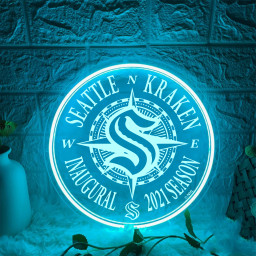 Seattle Kraken Ice Hockey Laser Signs Wall Decor