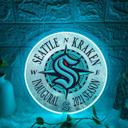 Seattle Kraken Ice Hockey UV Signs Wall Decor