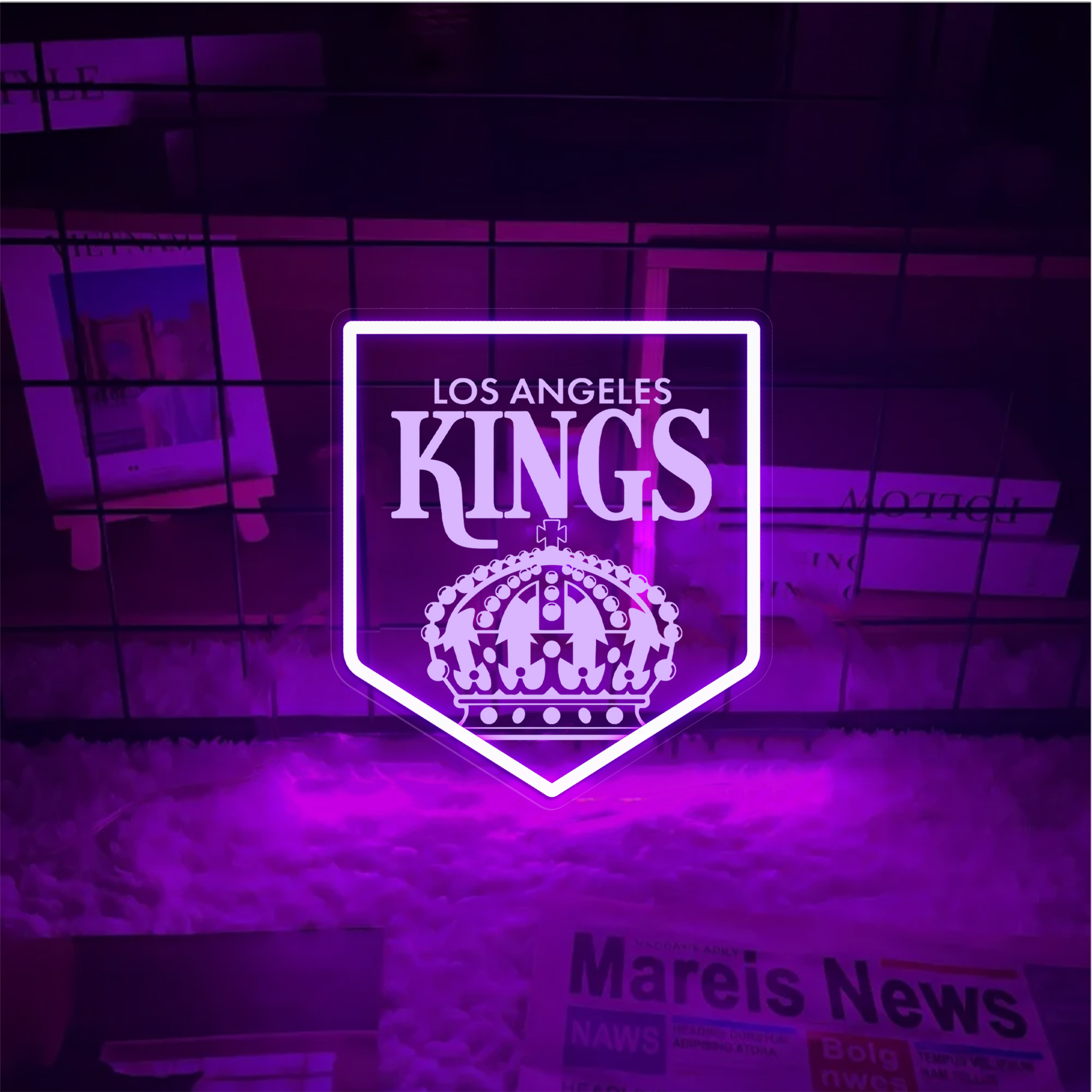 Los Angeles Kings Ice Hockey Laser Signs Wall Decor