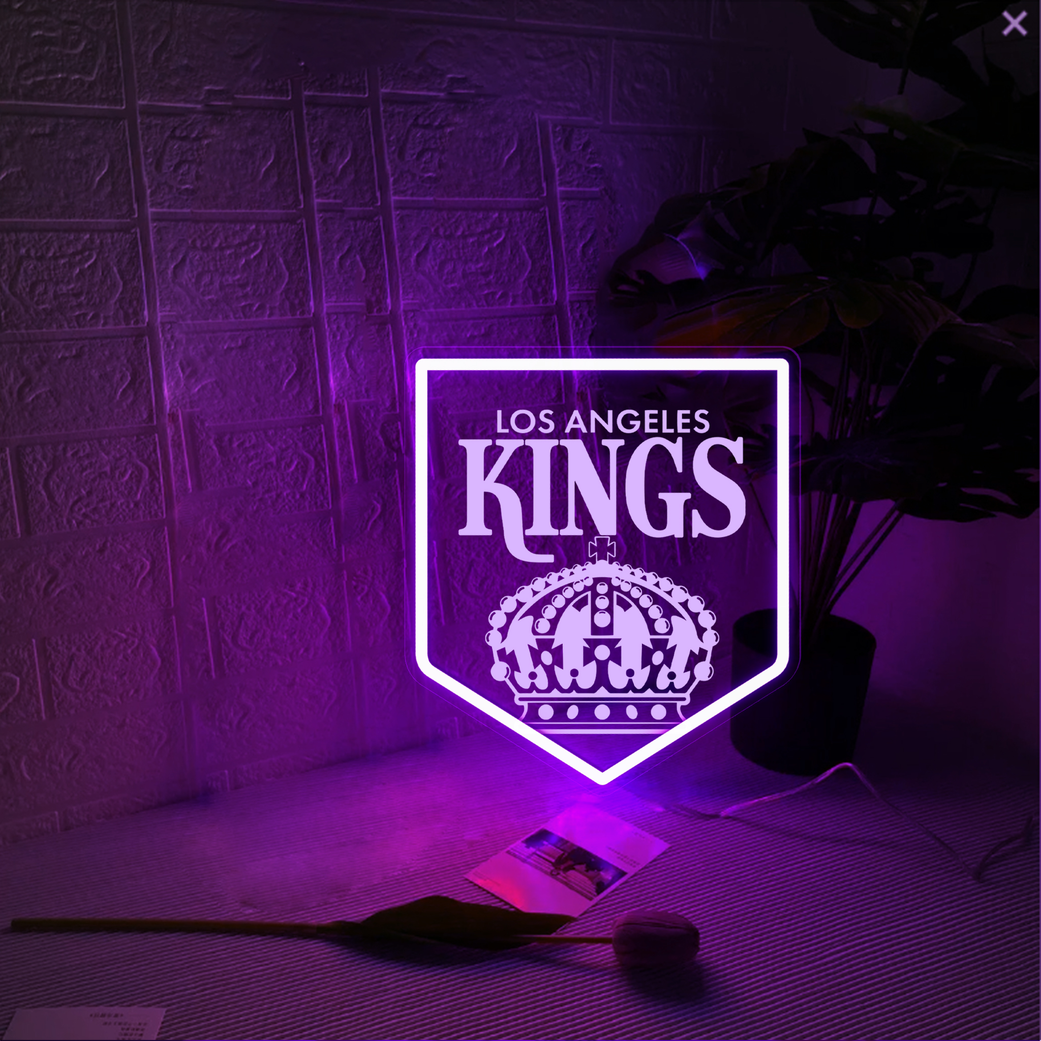 Los Angeles Kings Ice Hockey Laser Signs Wall Decor