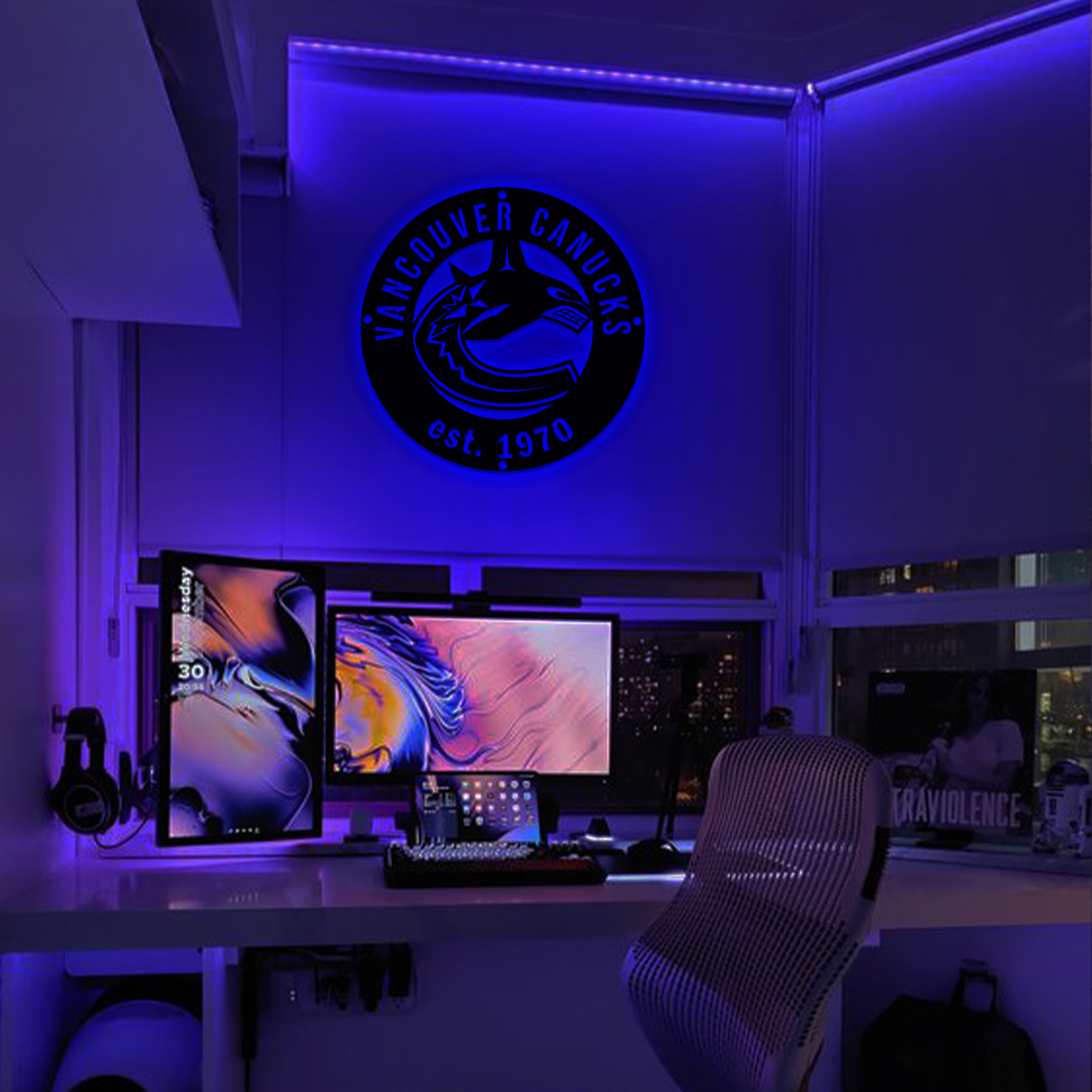 Vancouver Canucks Ice Hockey Metal Signs