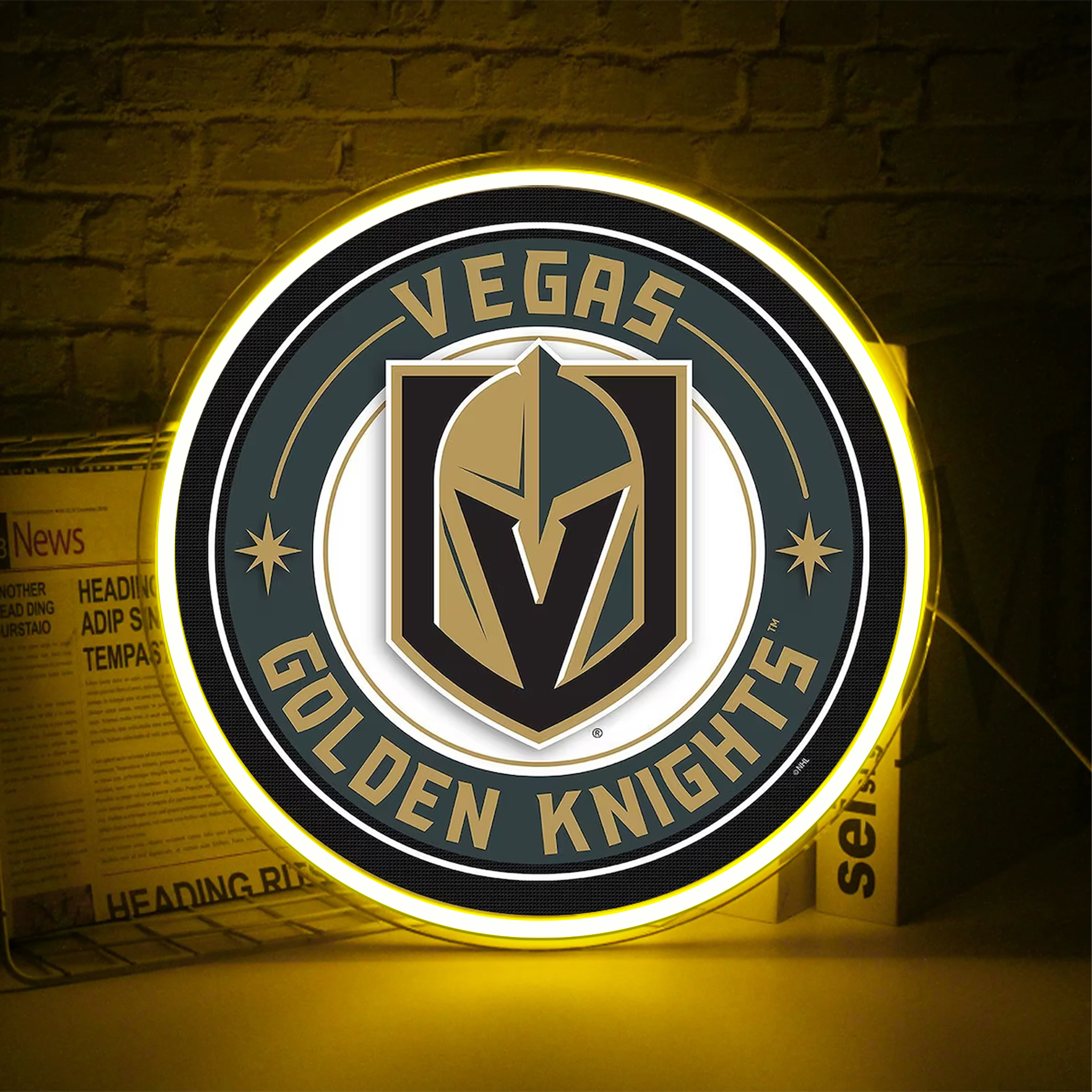 Vegas Golden Knights Ice Hockey UV Sign