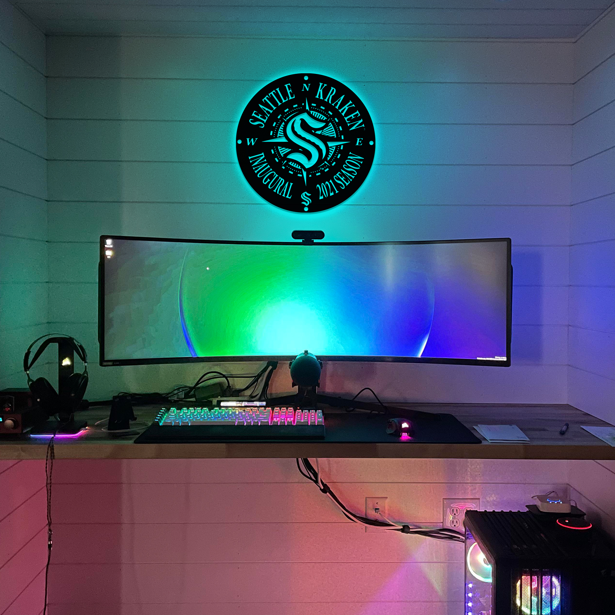 Seattle Kraken Ice Hockey Metal Signs Wall Decor