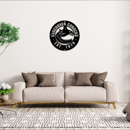 Vancouver Canucks Ice Hockey Metal Sign