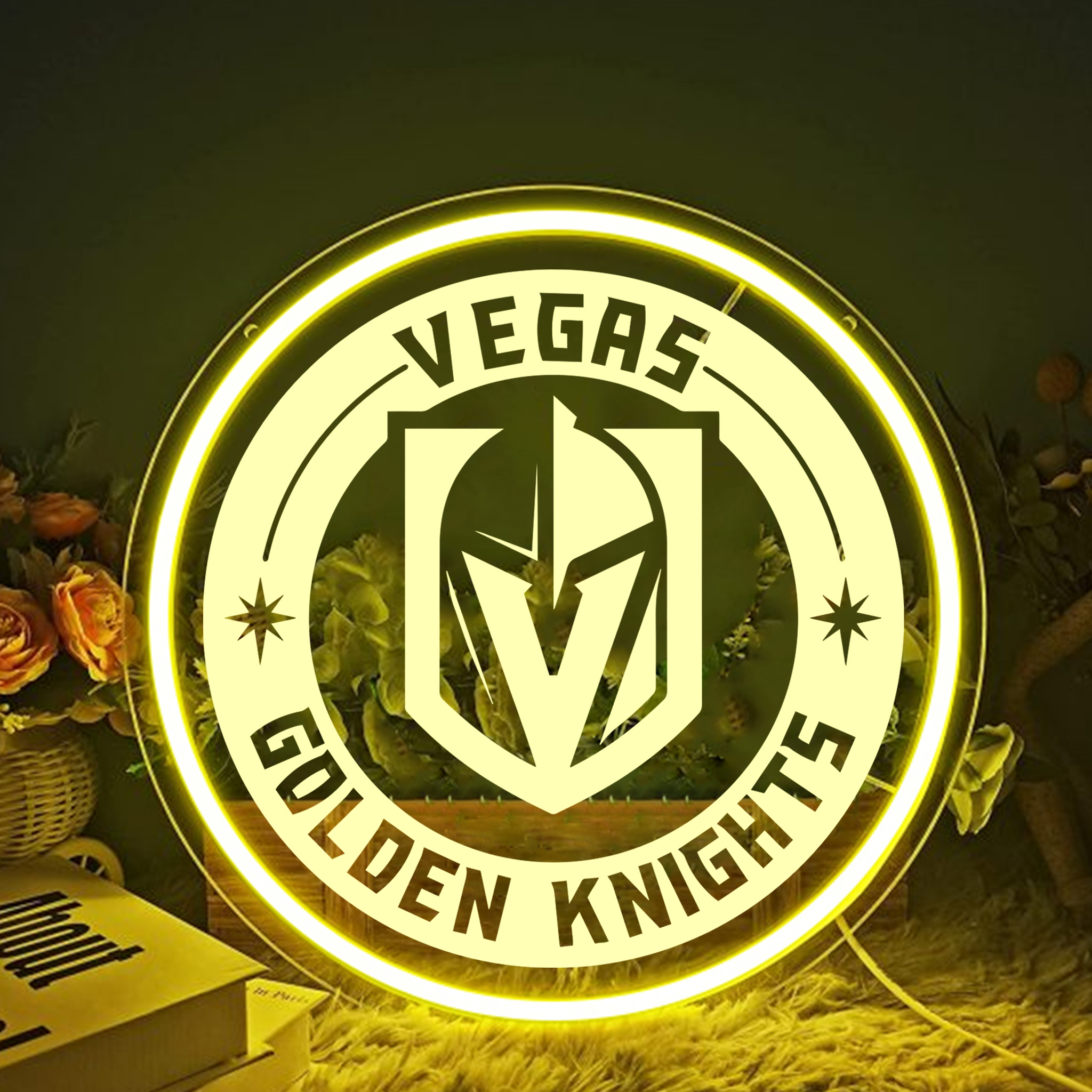 Vegas Golden Knights Ice Hockey Laser Sign