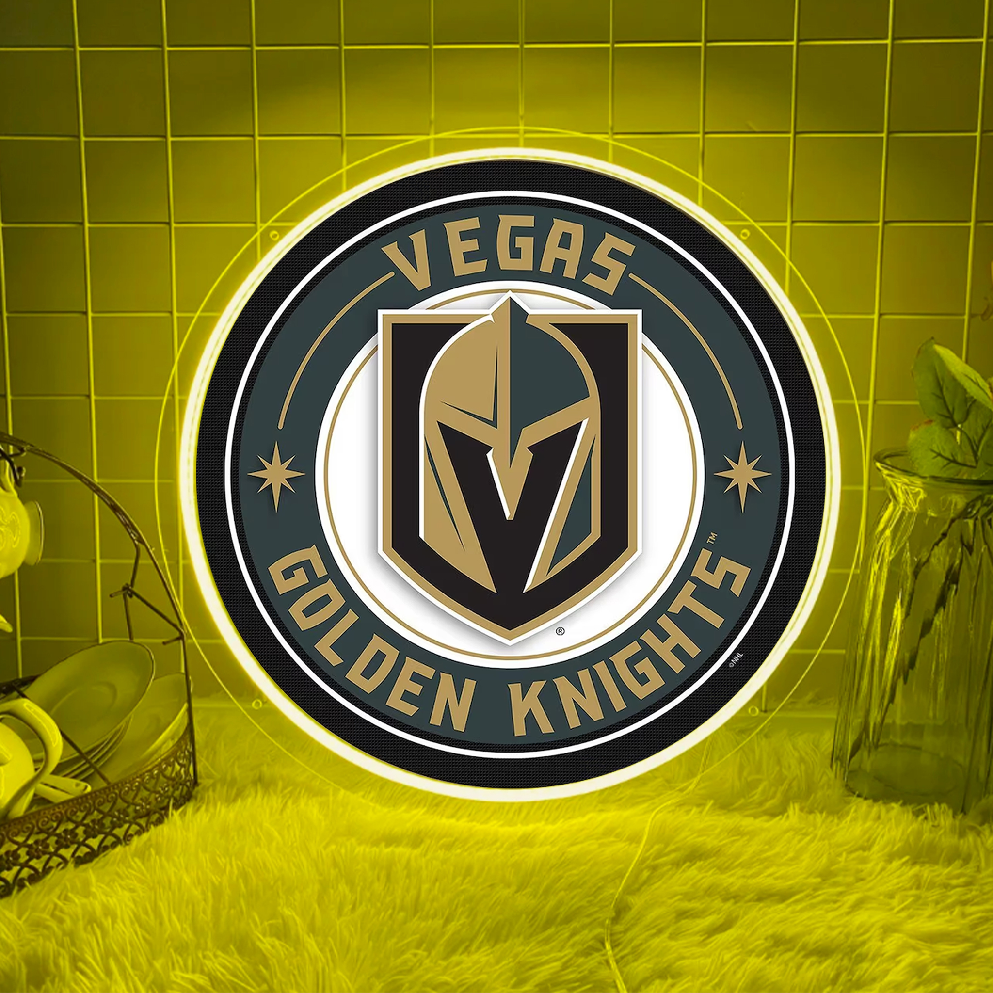 Vegas Golden Knights Ice Hockey UV Sign