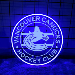 Vancouver Canucks Ice Hockey Laser Sign Wall Decor