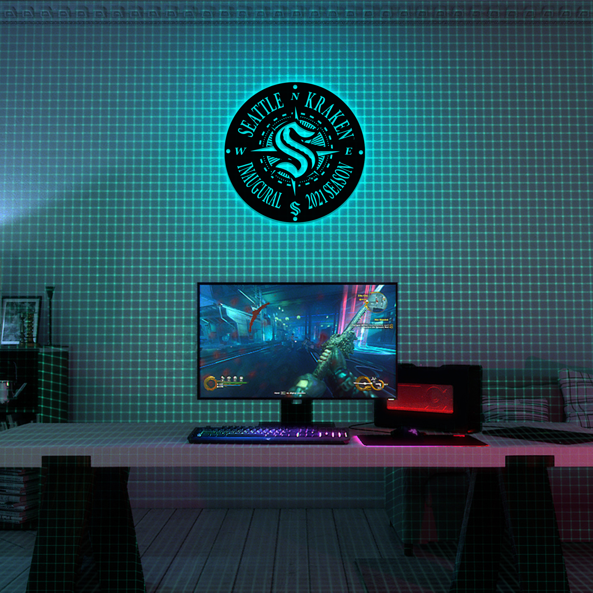 Seattle Kraken Ice Hockey Metal Signs Wall Decor