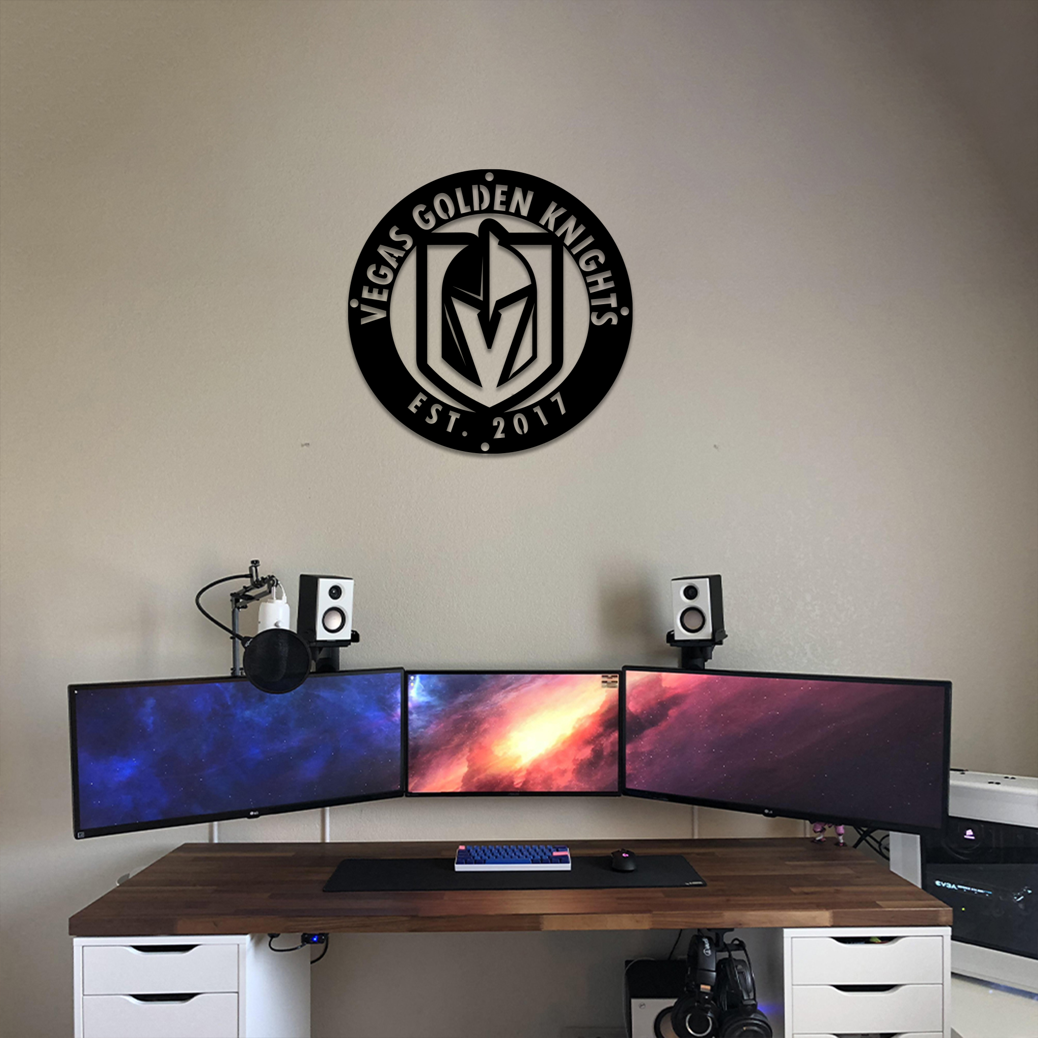 Vegas Golden Knights Ice Hockey Metal Sign Wall Decor