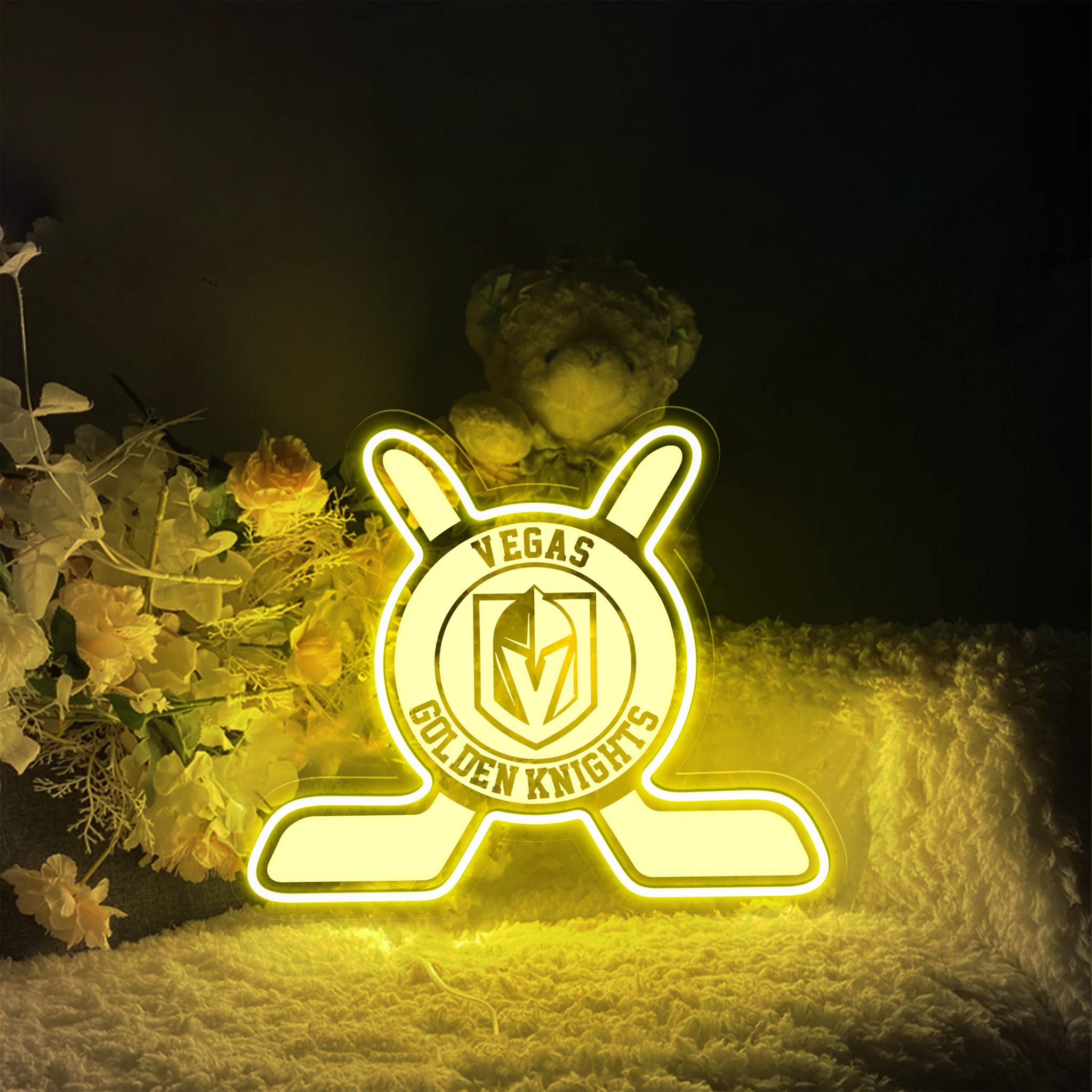 Vegas Golden Knights Ice Hockey Laser Signs Wall Decor