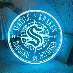Seattle Kraken Ice Hockey Laser Signs Wall Decor