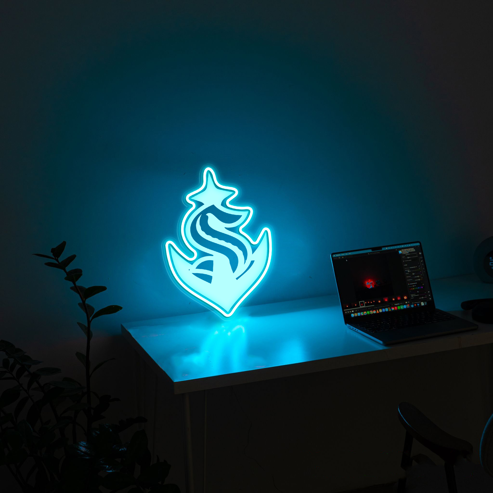 Seattle Kraken Ice Hockey Laser Sign